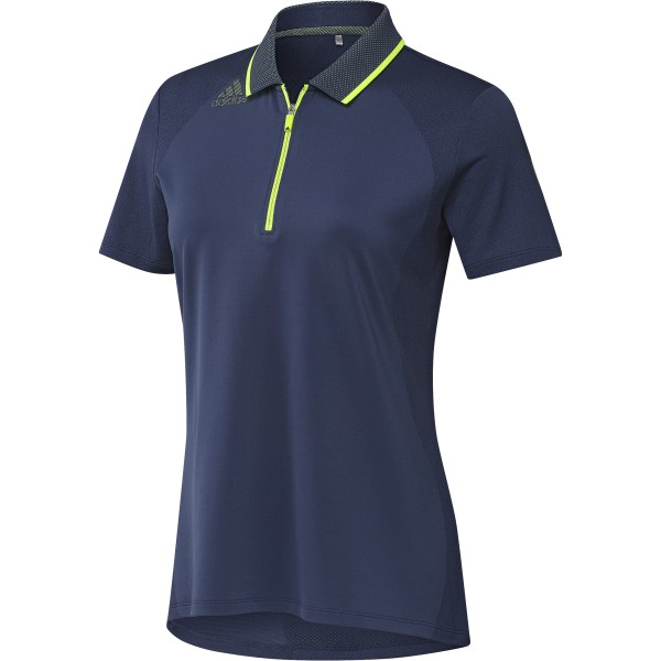adidas Aeroready Engineered Short Sleeve Polo Damen blau