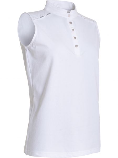 Abacus Cally Sleeveless Polo Damen weiß