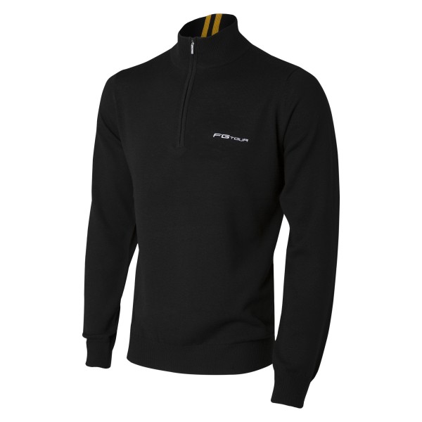 Wilson FG Tour Zip Up Turtle Neck Pullover Herren schwarz