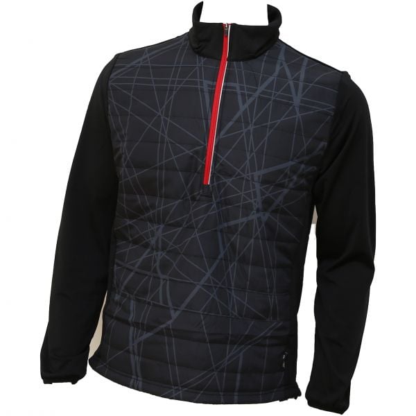 Abacus Troon Hybrid 1/2-Zip Pullover Herren schwarz