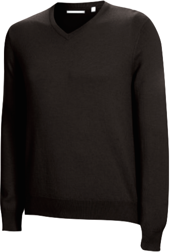Ashworth Merino Long Sleeved V-Neck Sweater schwarz