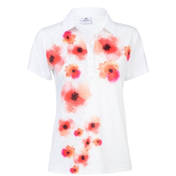 Dailysports Jemima Shortsleeve Polo Damen weiß/rot