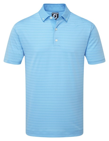 Footjoy Tonal Heather Stripe Lisle Polo Herren hellblau
