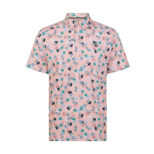 Original Penguin Golf SS ALL OVER PETES TRAVEL Polo Herren L navy