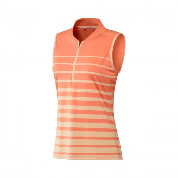 adidas Engineered Stripe sleeveless Polo Damen lachs