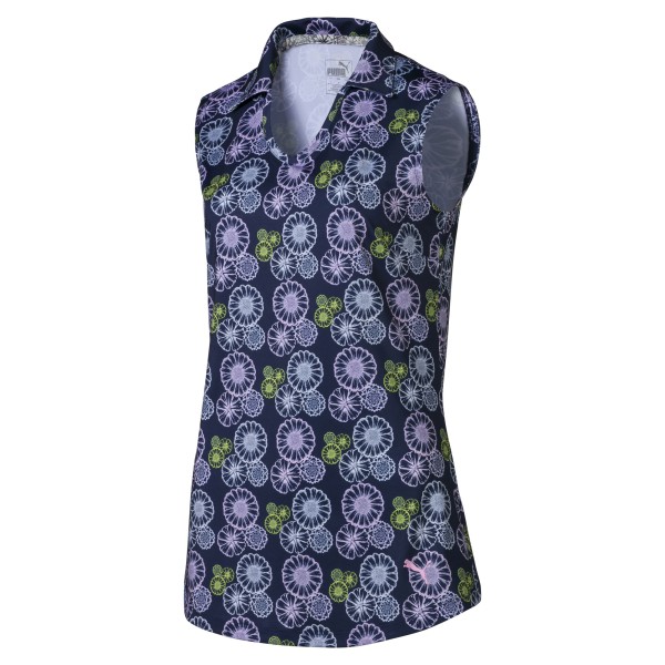 Puma Blossom sleeveless Polo Damen lila
