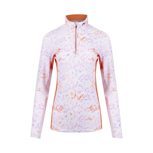 Kjus Sunshine Sport Half-Zip Pullover Damen weiß/orange