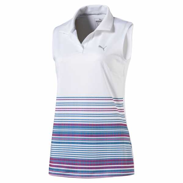 Puma sleeveless Roadmap Polo Damen weiß/blau