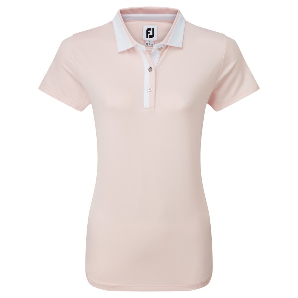 Footjoy Birdseye Stripe Polo Damen lachs