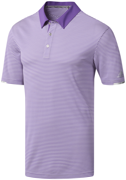 adidas Climachill Tonal Stripe Polo Herren lila weiß