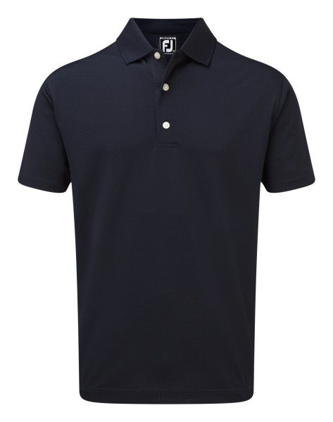 Footjoy Stretch Pique Solid Rib Knit Collar Polo Herren navy