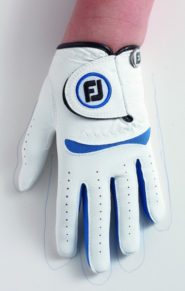 Footjoy Junior Handschuh weiß/blau 