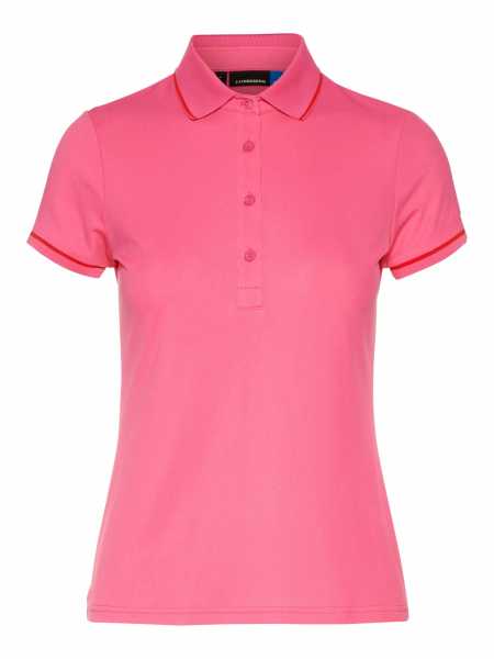 J. Lindeberg Leana Lux Pique Polo Shirt Damen pink