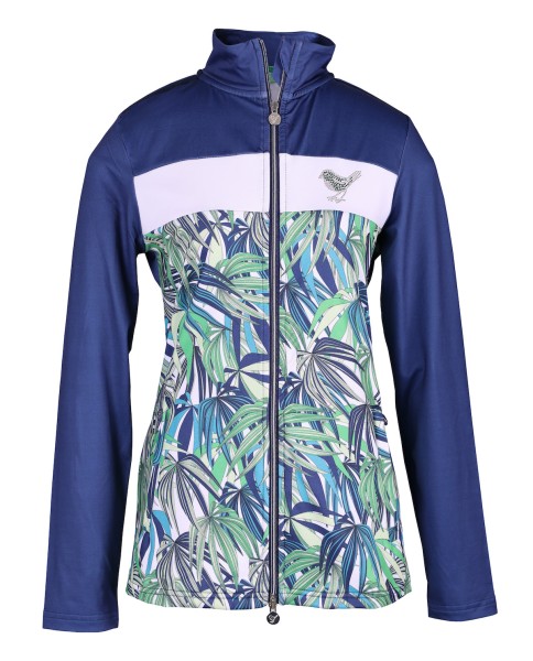 Girls Golf Exotic Jungle Powerstretch Jacke Damen navy