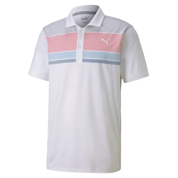 Puma Road Map Polo Herren weiß/rosa