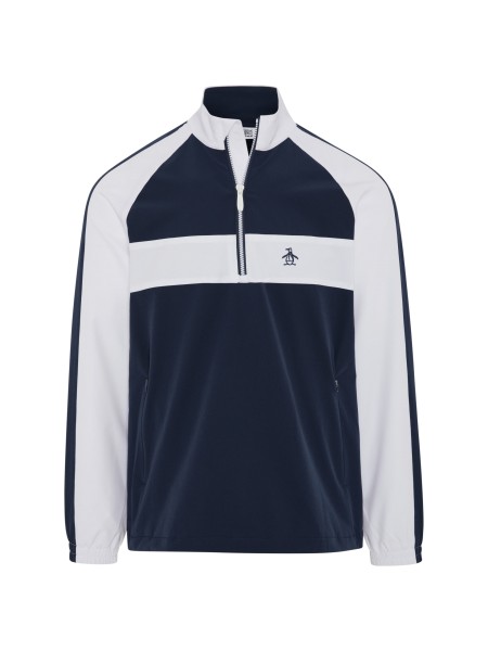 Original Penguin Golf LS 1/4ZIP Color Block Layer Herren L navy