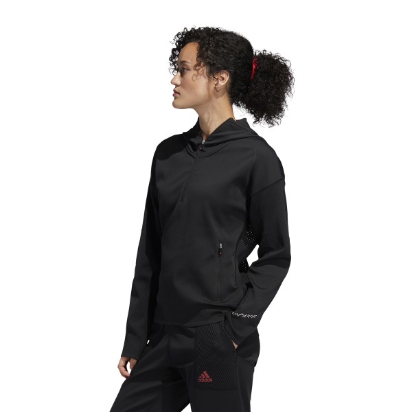 adidas Primeknit Half-Zip Pullover Damen schwarz