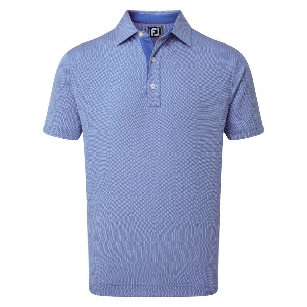 Footjoy Four Dot Jacquard Polo Herren blau