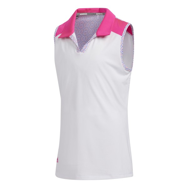 adidas Printed Color Block Sleeveless Polo Shirt Mädchen pink