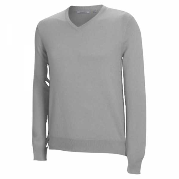 Ashworth Merino Long Sleeved V-Neck Sweater grau
