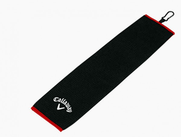 Callaway Tri-Fold Handtuch schwarz / rot