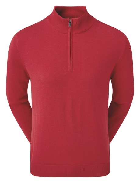Footjoy Wool Blend 1/2-Zip Lined Pullover Herren rot