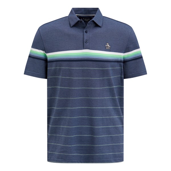 Penguin Energy Stripe Polo Herren navy