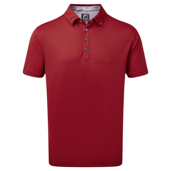 Footjoy Stretch Pique Floral Polo Herren rot