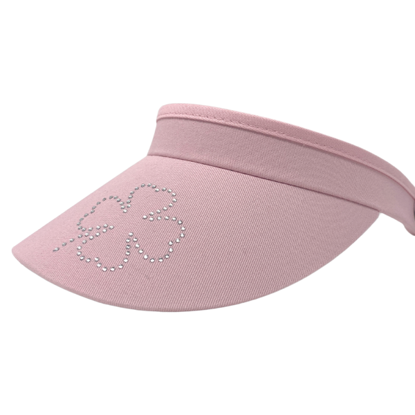 ER Golf Visor mit Spiralband rosa - SWAROVSKI