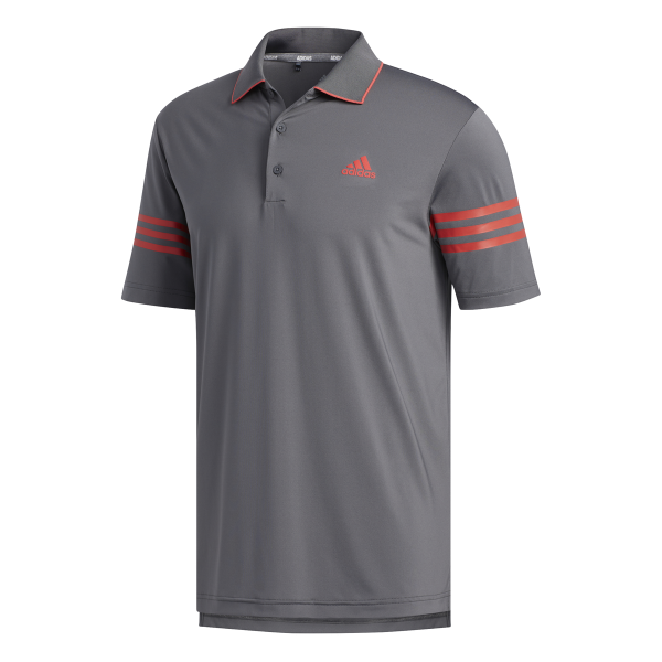 adidas Ultimate Blocked Polo Herren grau/rot