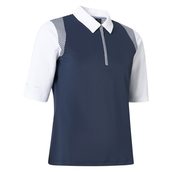 Abacus Anne Polo mit 3/4-Ärmeln Damen navy/weiß