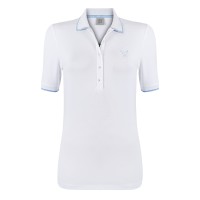 Girls Golf Amour Blanc Polo Damen