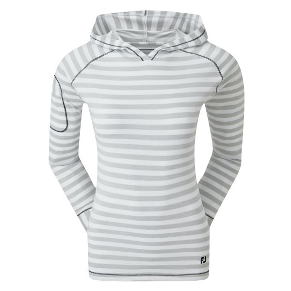 Footjoy Jersey Tonal Melange Stripe Pullover Damen weiß