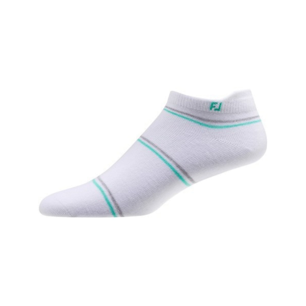 Footjoy ProDry Lightweight Roll Tab Fashion Socken Damen weiß/grün/grau