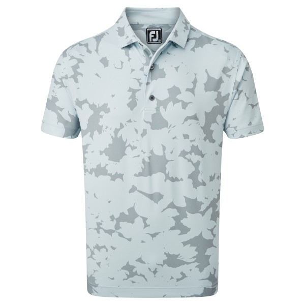 Footjoy Camo Floral Print Polo Herren eisblau