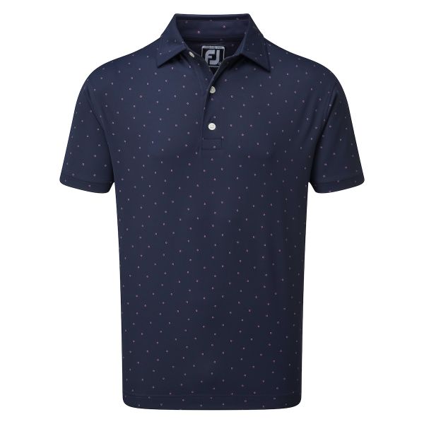 Footjoy Smooth Pique FJ Print Polo Herren navy
