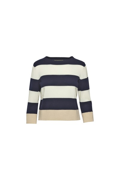 Spoon 2in1 Bold Straped Cash Pullover Damen navy/weiß