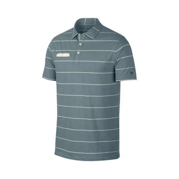Nike Dry-Fit Polo Herren grau/weiß/gestreift