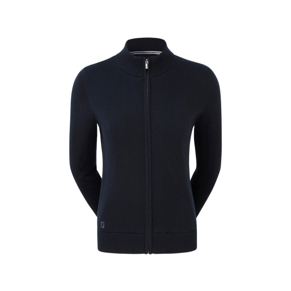 Footjoy Full-Zip Lined Wool Blend Pullover Damen navy