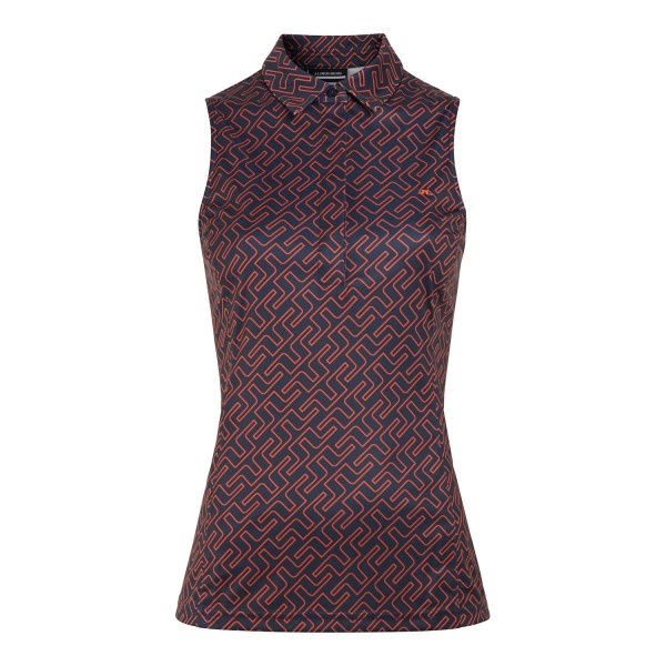 J. Lindeberg Dena Print Sleeveless Golf Top Damen