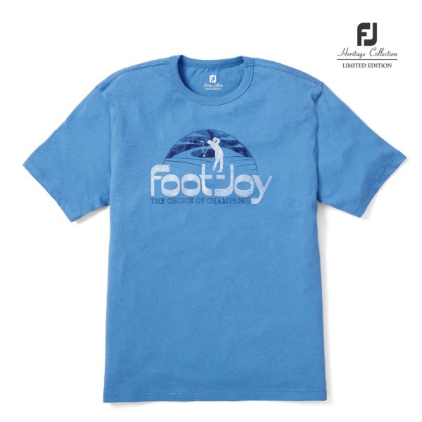 Footjoy Heritage T-Shirt Herren oceanblue