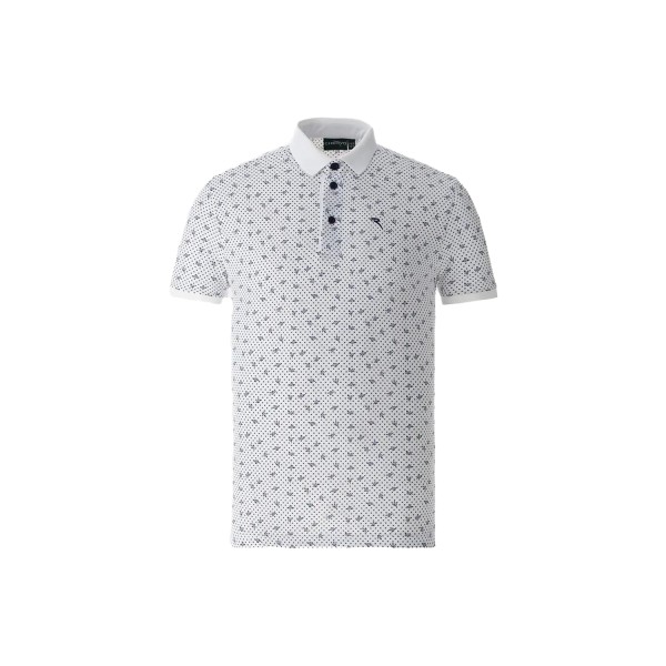 Chervo ASIER Golf Polo Herren gemustert weiß/blau