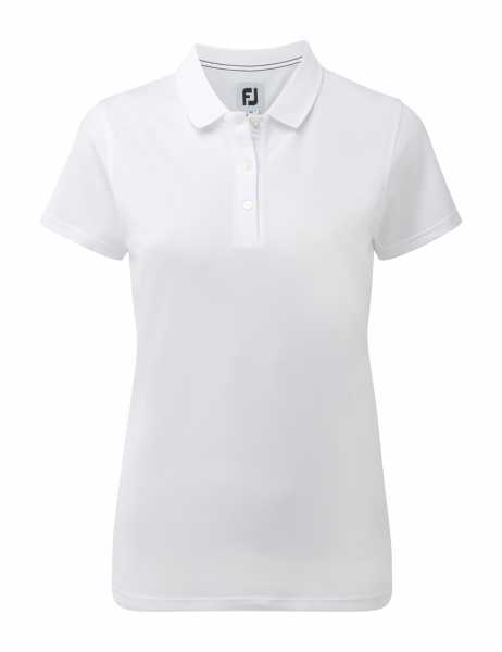 Footjoy Stretch Pique Solid Polo Damen weiß