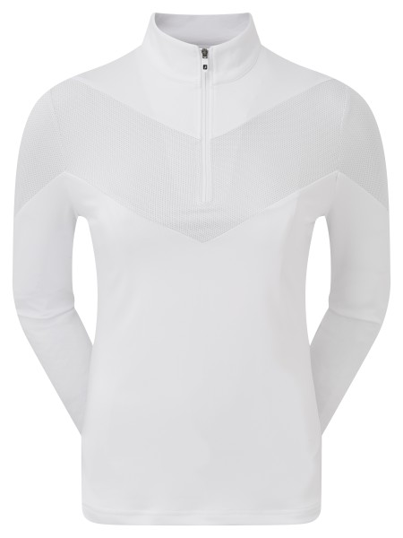 Footjoy Engineered Jersey Half Zip Pullover Damen weiß 