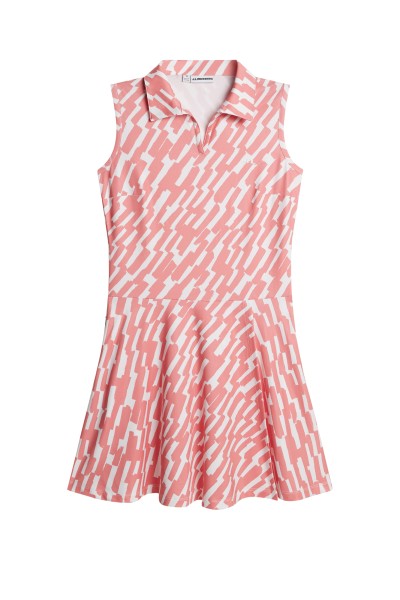 J.Lindeberg Dana Printed Dress Damen L pink/flamingo