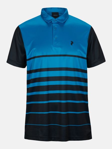 Peak Performance BRANDON Print Polo Herren blau/schwarz