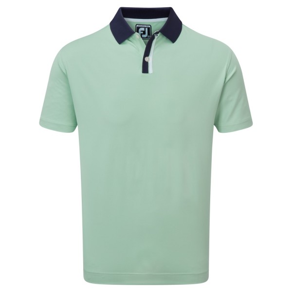 Footjoy Solid with Stripe Placket Pique Polo Men