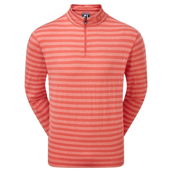 Footjoy Maglia con lacci a righe tonali Chill-Out Mezza zip Uomo