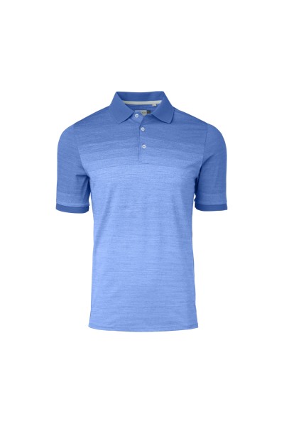 KJUS Melange Fading S/S Polo Herren blau
