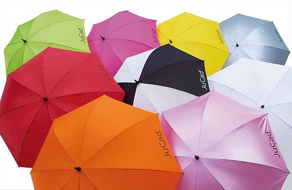 JuCad Regenschirm mit JuCad-Logo